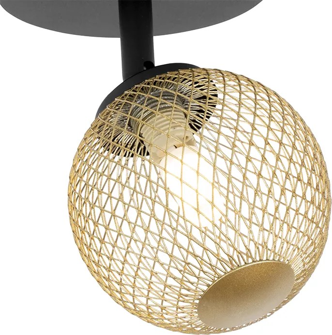 Spotlight negru cu auriu reglabil - Athens Wire