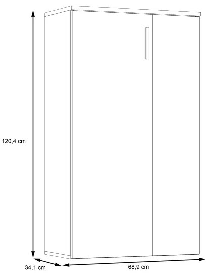 Pantofar ETON, stejar sonoma/alb