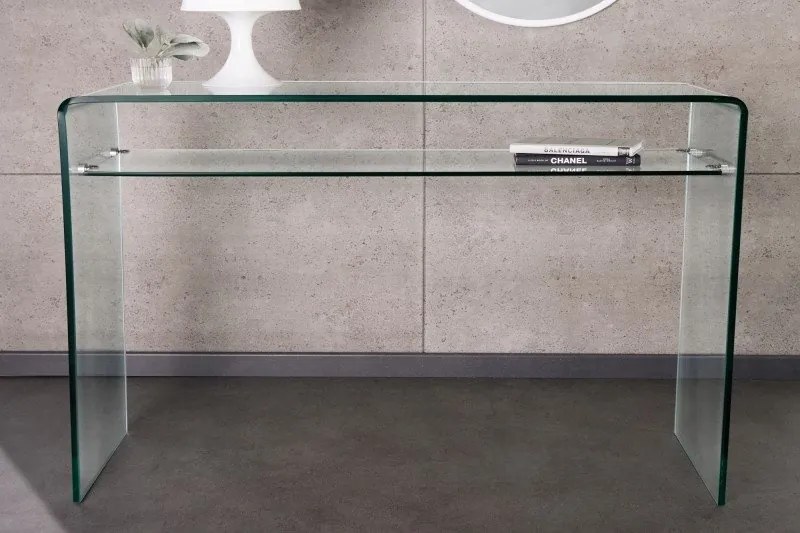 Consola moderna din sticla Fantome 100cm