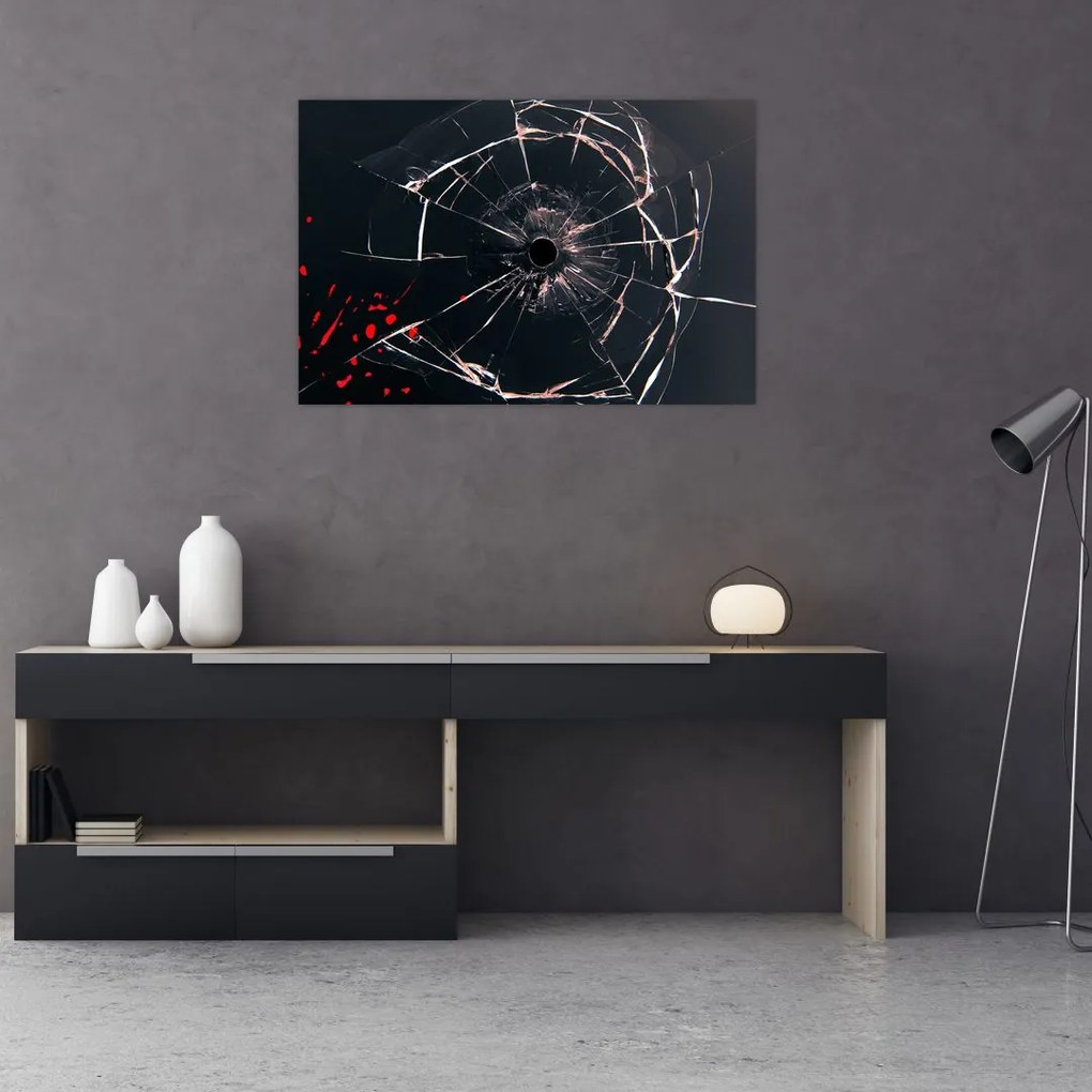 Tablou abstract - sticla spartă (90x60 cm)
