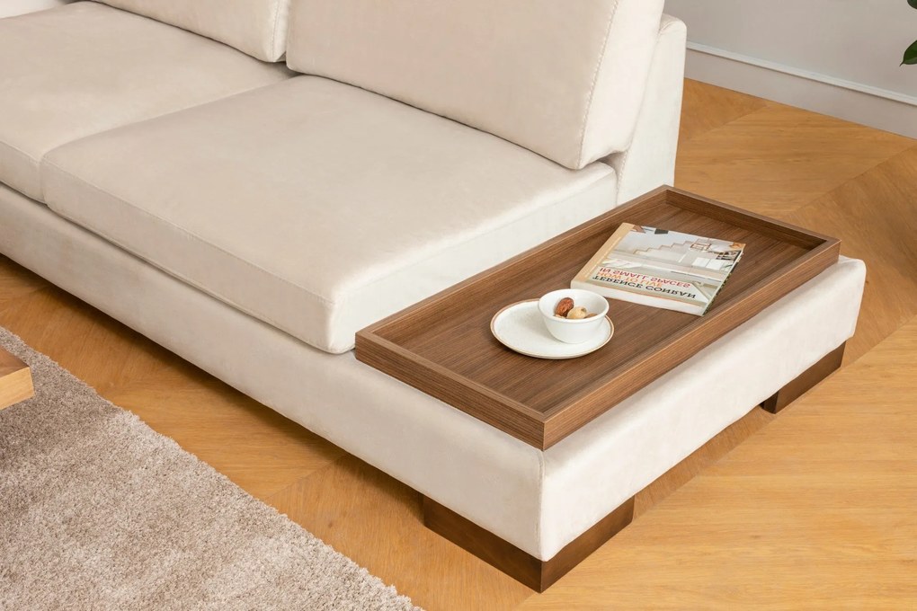 Canapea de colț Tulip Corner Left Without Pouf - Beige