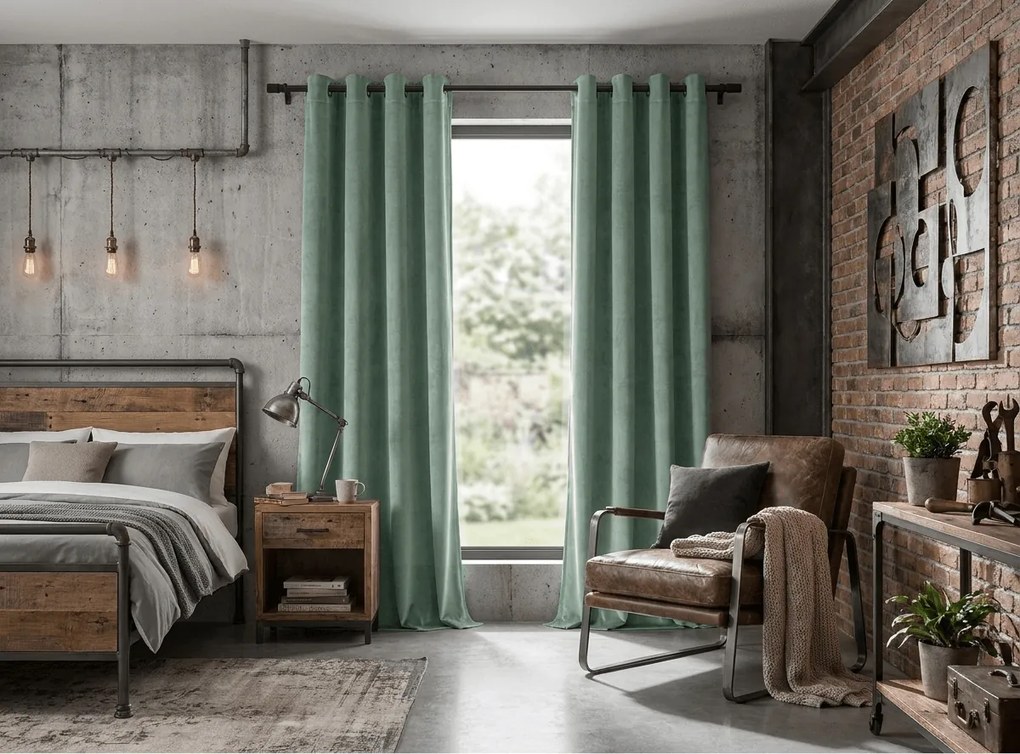 Draperie opaca DREAM VELVET 140x250 cm, verde salvie Agatat: Rejansa