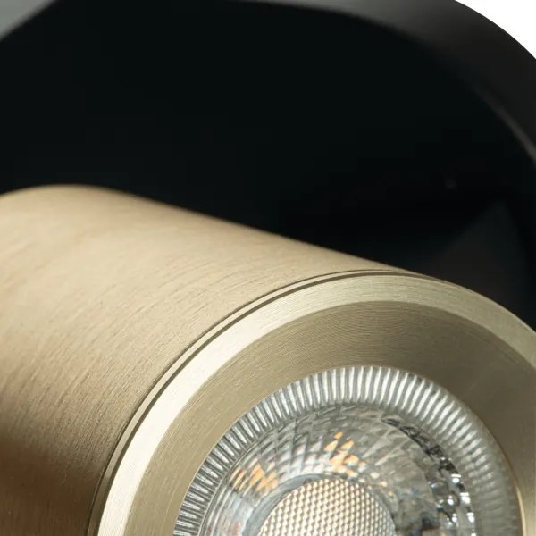 Spot de perete Kanlux 38960 LAURIN 1xGU10/10W/230V alamă/negru