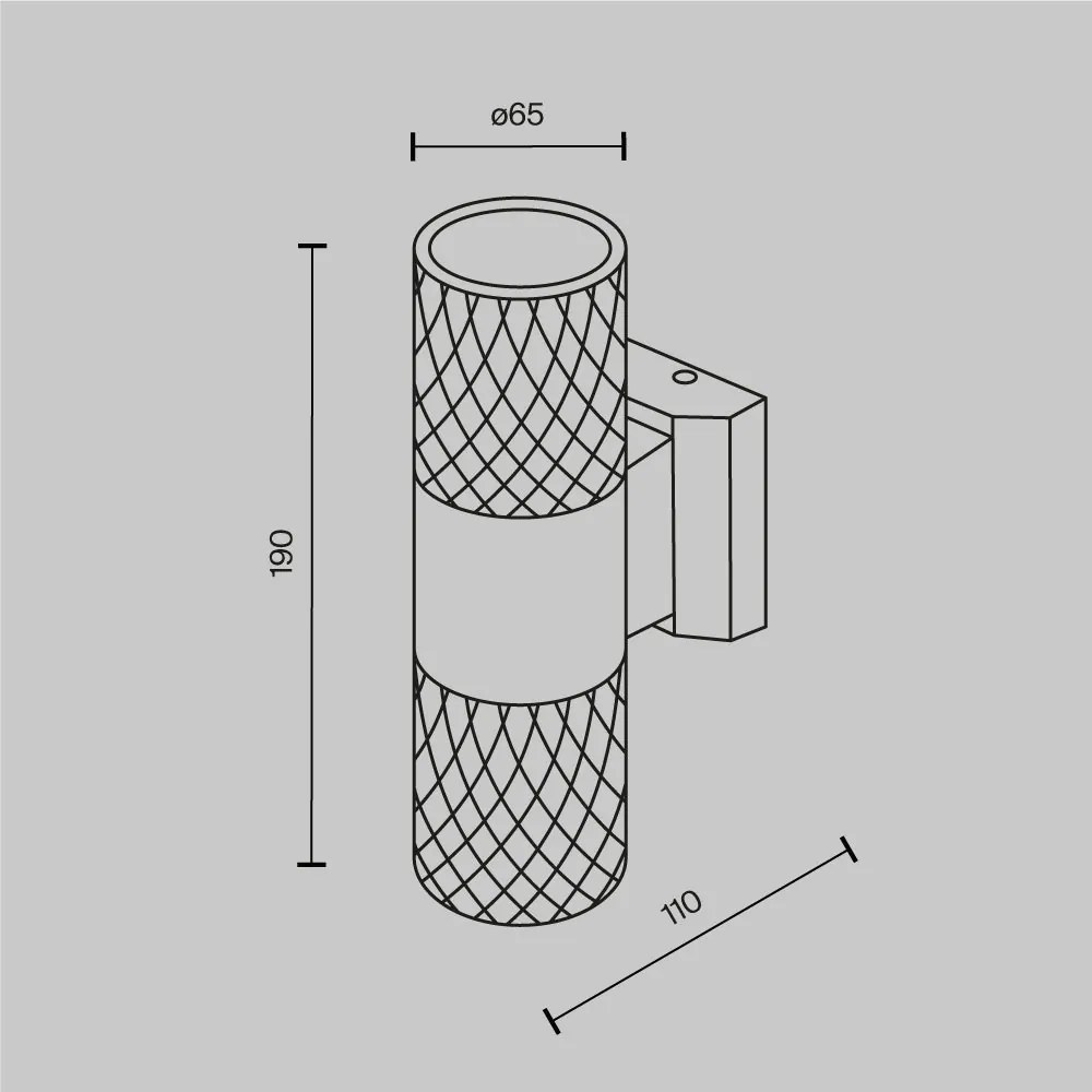 Aplica de perete iluminat ambiental exterior IP54 Bowery 2L negru