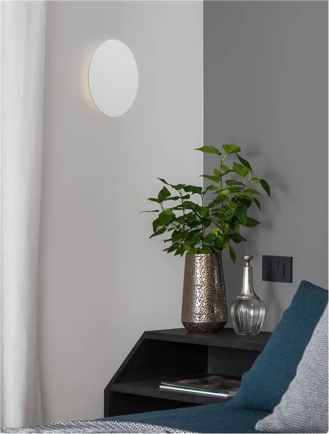 Aplica LED de perete design ambiental CYRCLE 30cm alba
