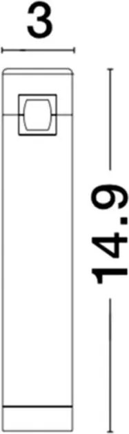 Accesoriu, Corp de iluminat pentru sistemul magnetic PUZZLE si GRAMMI, Bar alama satinata