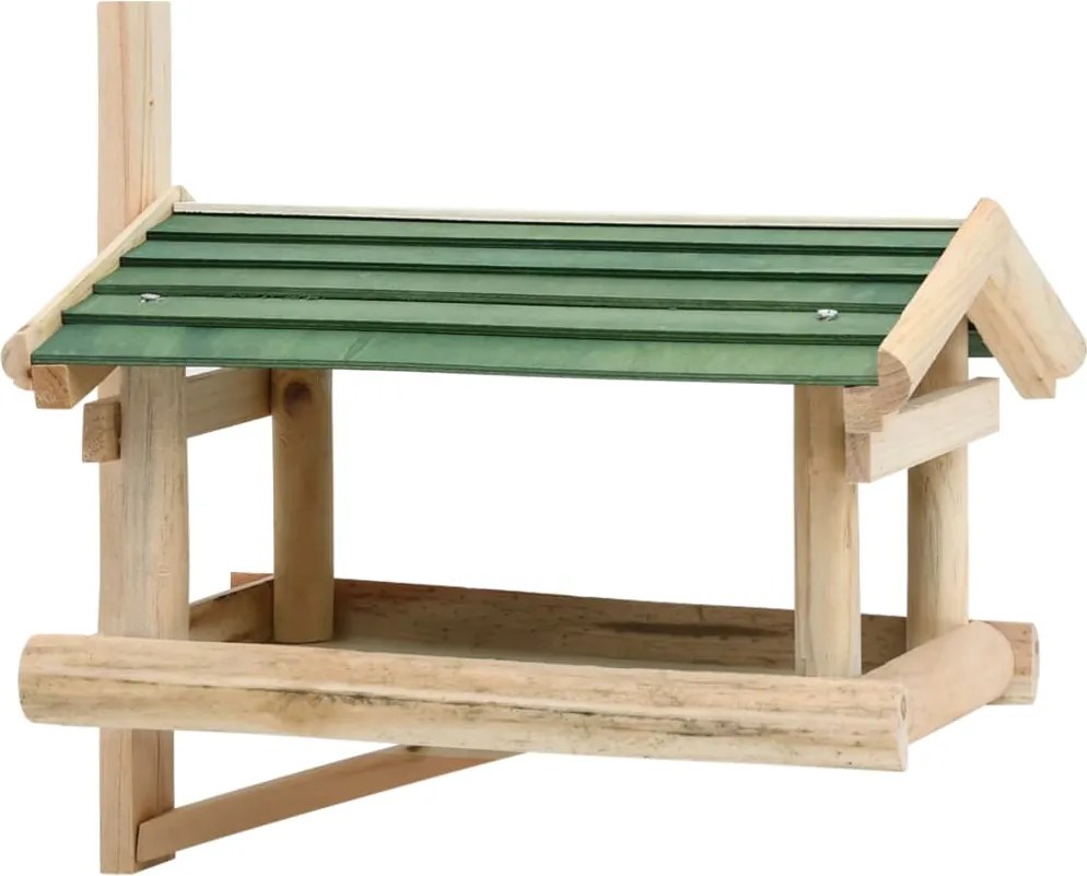 vidaXL Hrănitor de păsări, 35 x 29,5 x 21 cm, lemn masiv