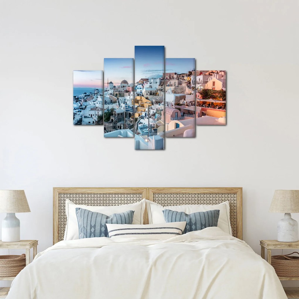 Tablou - Amurg în Santorini (150x105 cm)