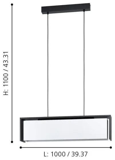 Lustră LED RGBW dimabilă pe cablu VALDELAGRANO-Z LED/33,6W/230V Eglo 900075