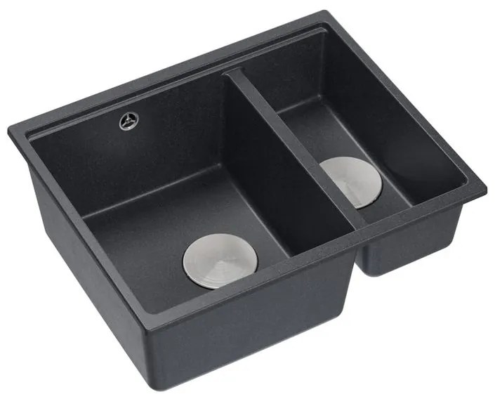 Chiuveta din granit Logan 150 negru metalic