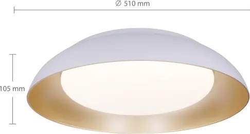 Brilagi - Lampă LED dimabilă ALVA, 48 W, 230 V, 3000–6500 K, Ø 51 cm, albă + telecomandă