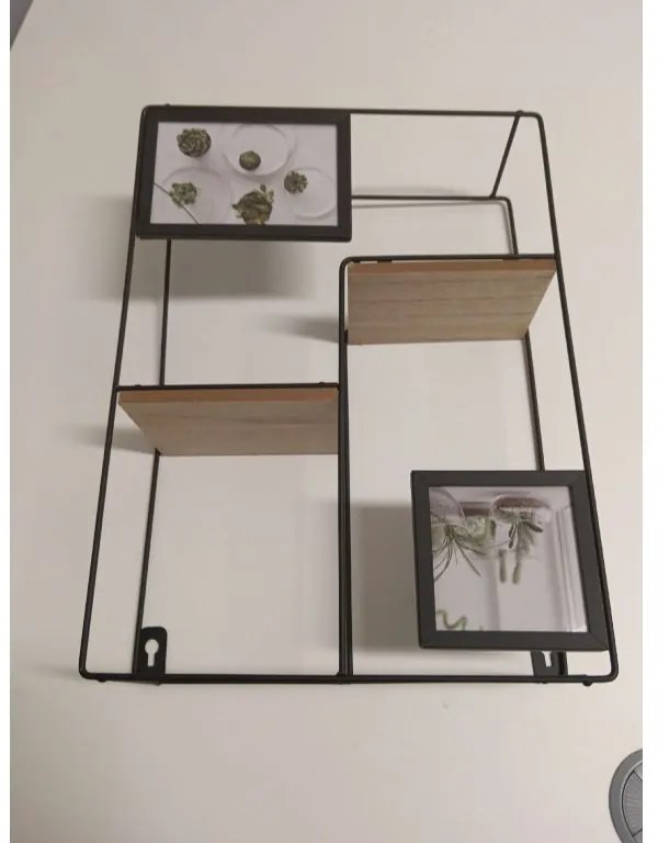 OFERTA Polita de perete cu rame foto KIVORA 40x30 cm, neagra calitatea II