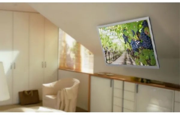 Suport inteligent de tavan pentru televizor MK FLORIA MKF-20DM444 55" negru Wi-Fi TUYA + telecomandă