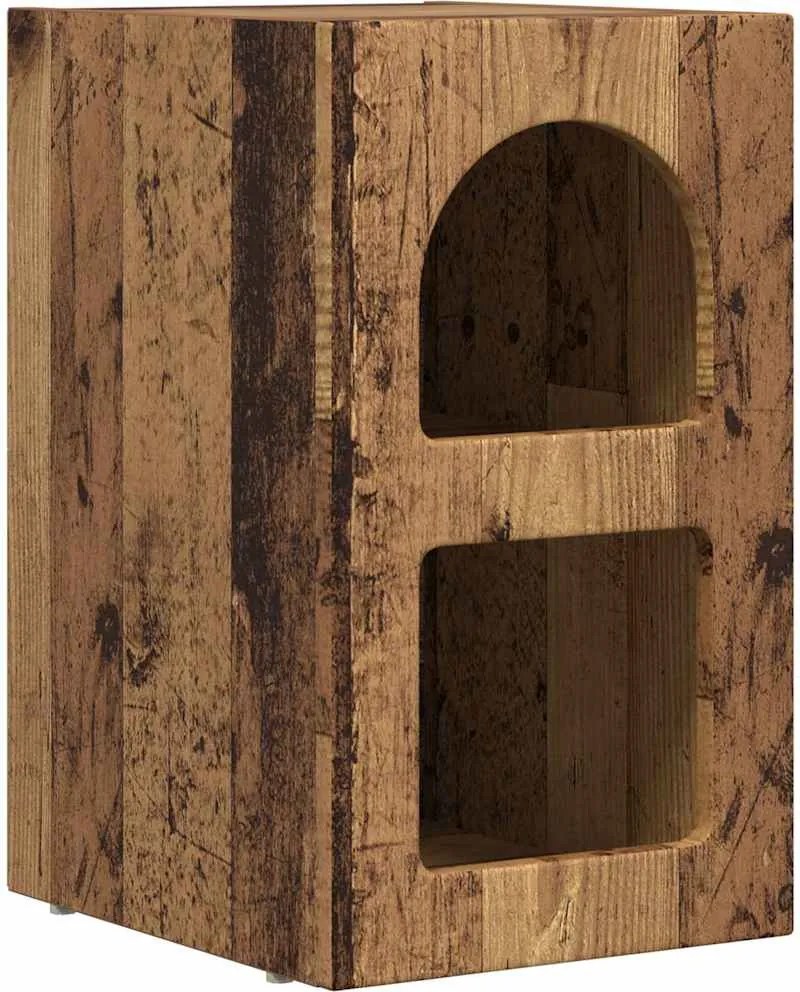 vidaXL Noptieră Lemn vechi 29,5 x 33,5 x 50 cm Lemn compozit