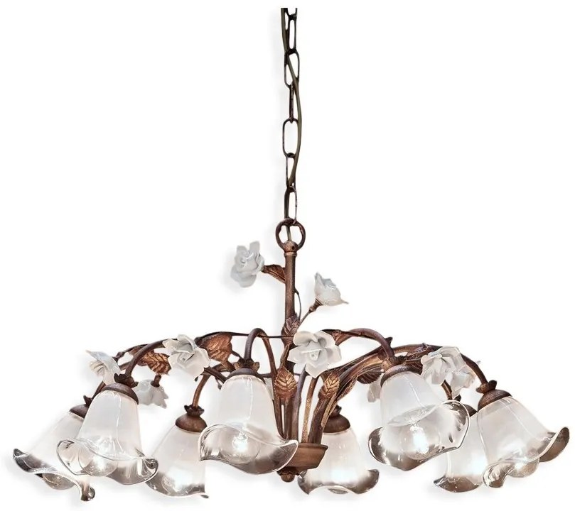 Candelabru clasic cu flori din ceramica realizate manual SIENAL