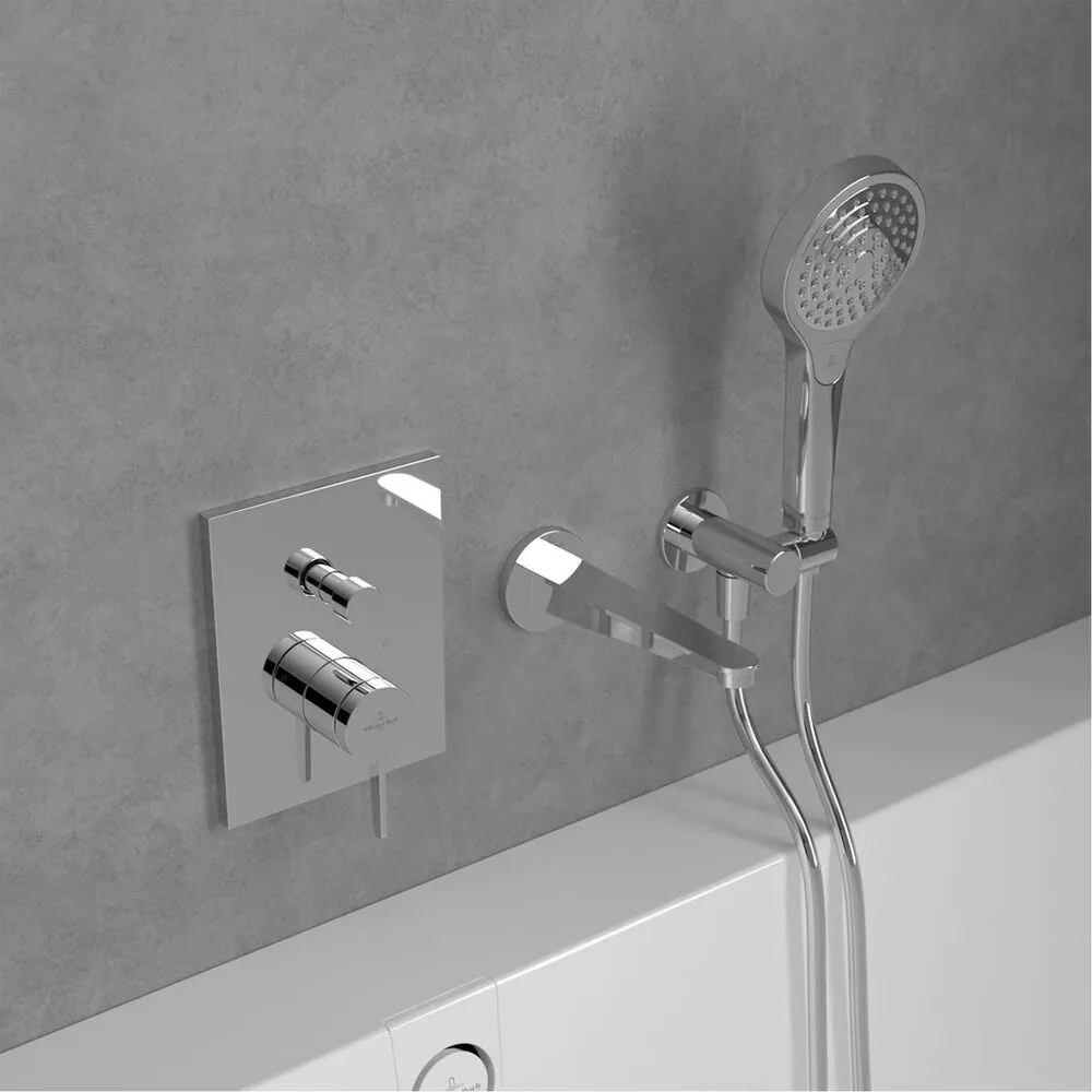 Baterie cada-dus incastrata Villeroy&Boch Conum crom lucios fara corp ingropat