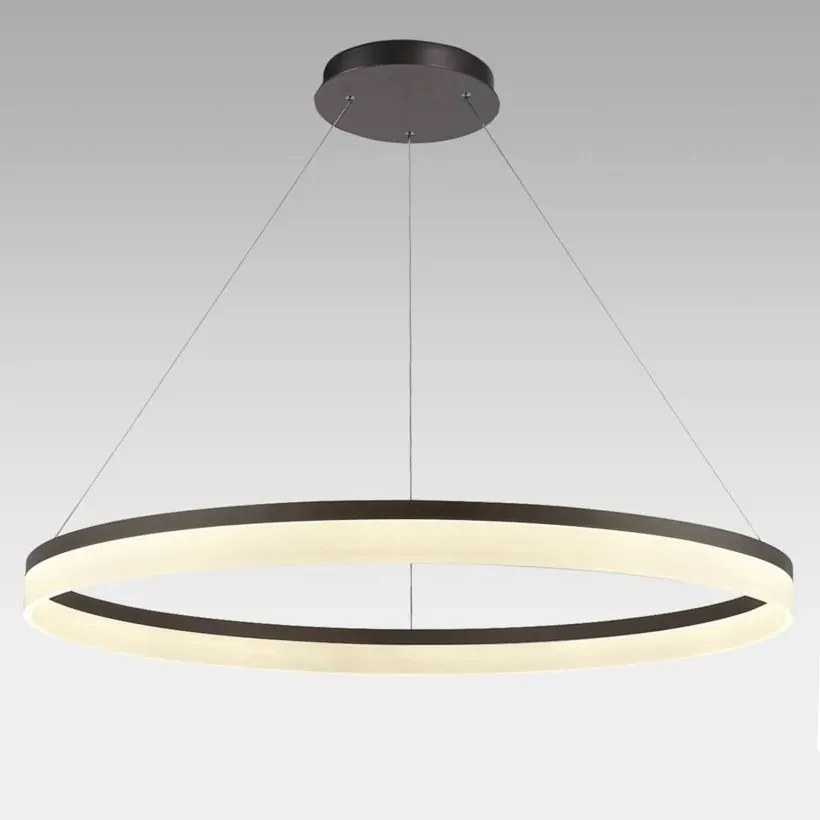 Lustra LED XXL circulara suspendata Ara 100cm, Bronz