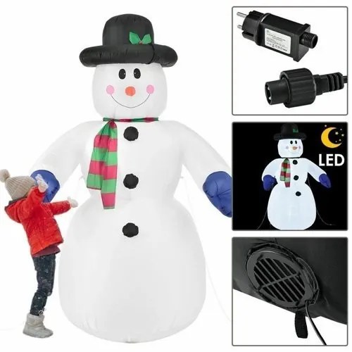 Omul de zăpadă gonflabil cu iluminare LED