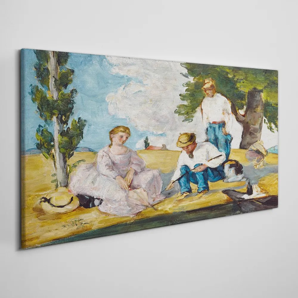 Tablou canvas Personaje din pădure de picnic