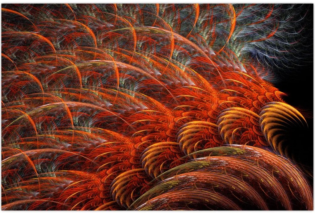 Tablou - Pene de imitație abstractă (90x60 cm)