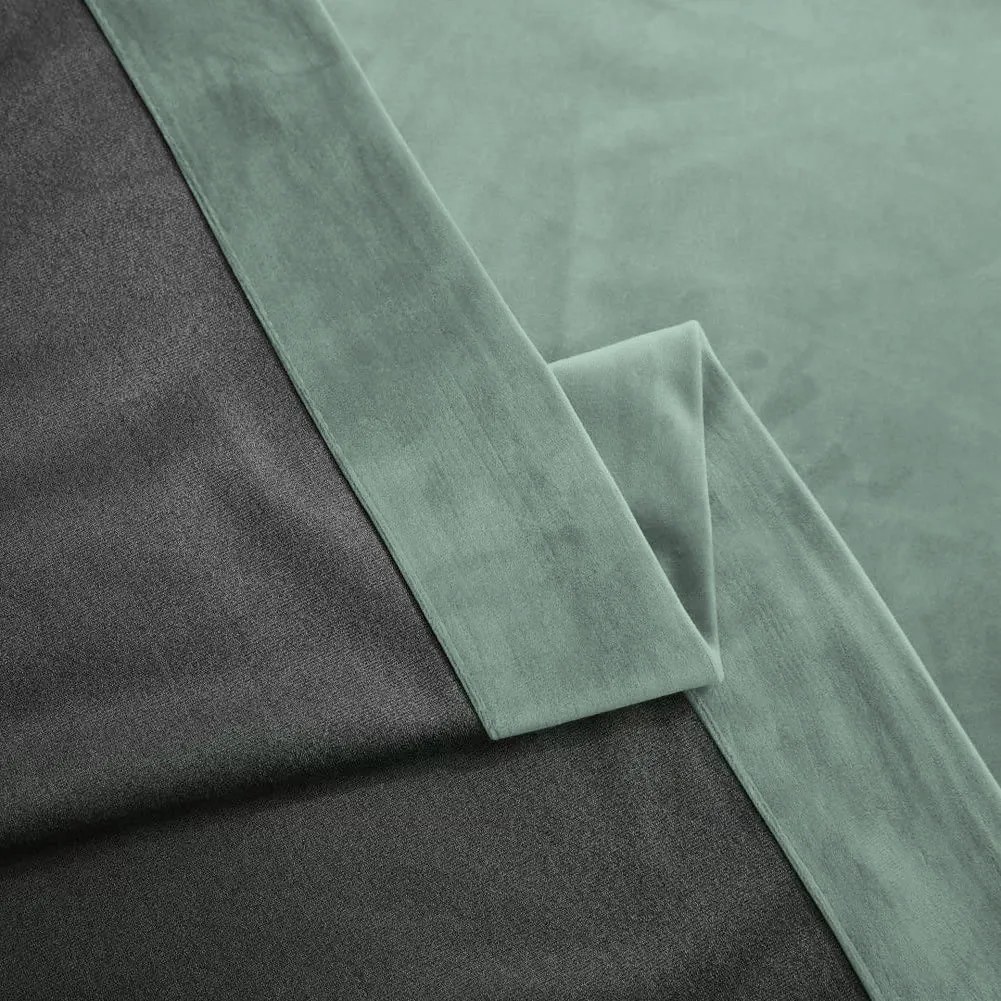 Set draperie din catifea blackout cu inele, Madison, densitate 700 g/ml, Opal, 2 buc