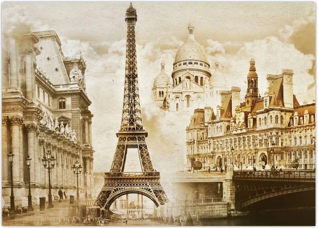 Tablou - Monumente din Paris (70x50 cm)