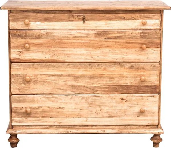 Comoda, L114 48 H99 cm, natur antichizat, lemn masiv