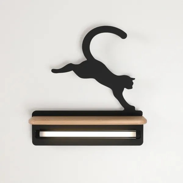 Aplică LED cu raft pentru copii JUMPING CAT LED/5W/230V