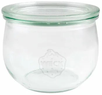Set de 6 borcane Weck Tulpe 580 ml cu accesorii,diametru 100 mm