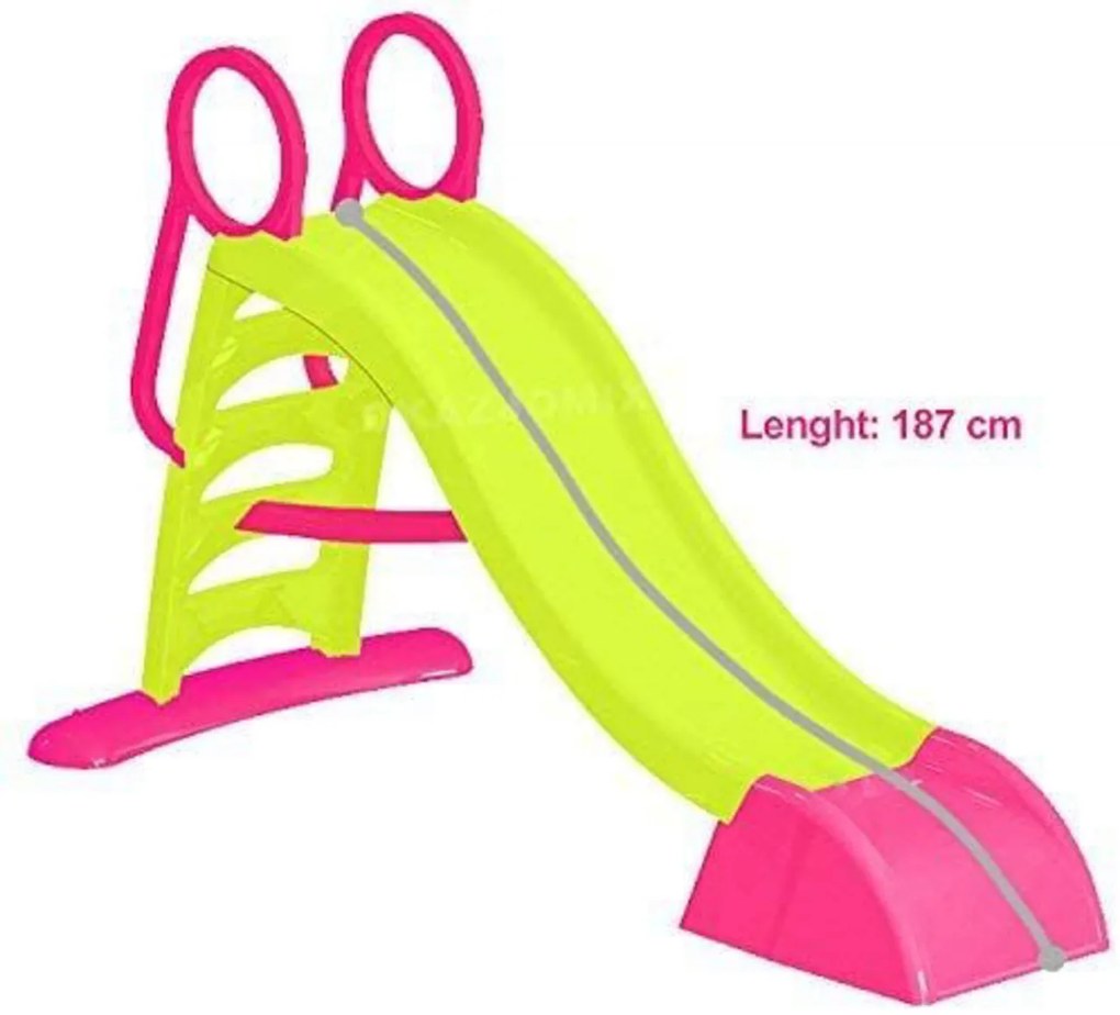 Tobogan Pentru NOVOKIDS™ Big Water Slide, Pentru Interior si Exterior, Cu Functie Tobogan cu Apa, Adaptor Furtun, panta alunecare 180 Centimetri, 1-8