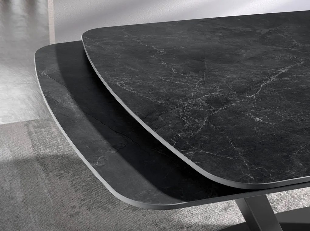 Masa extensibila deosebita design LUX Porcelain Marble 160-240cm