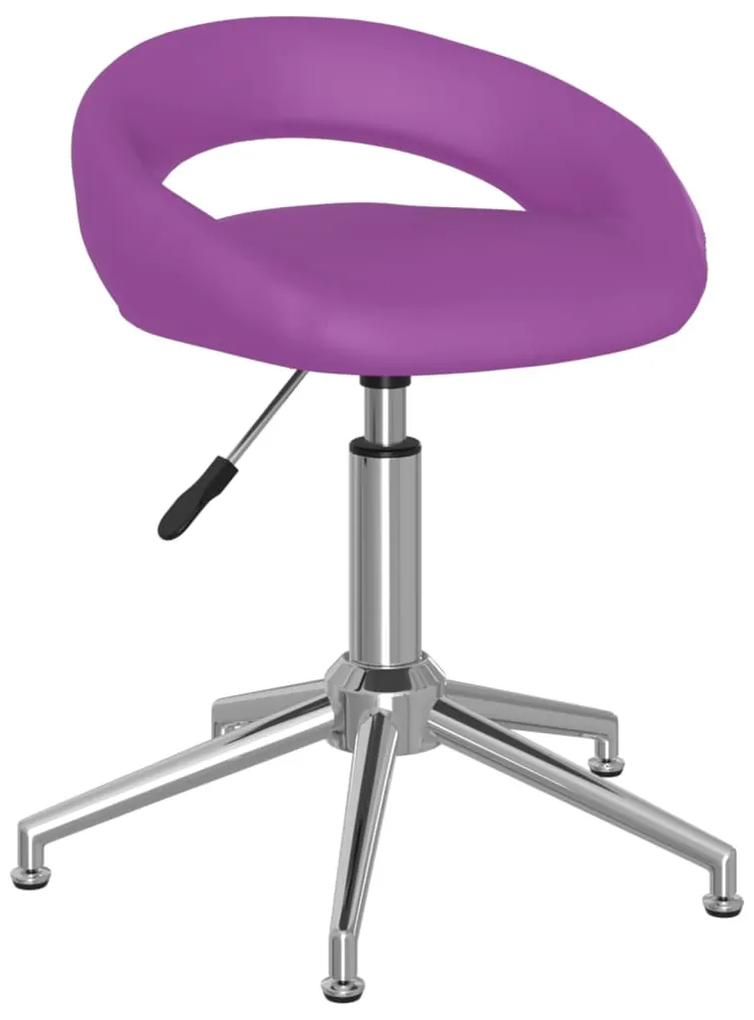 Scaun de birou pivotant, violet, piele ecologica 1, Violet