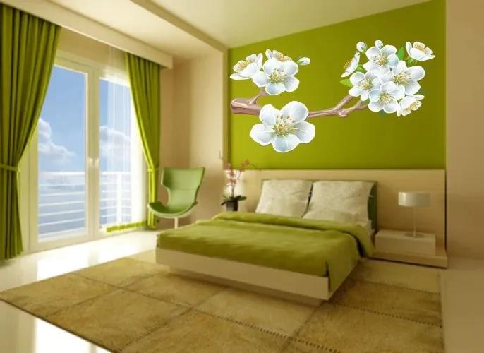 Autocolant de perete pentru interior ramură de flori de cireș de interior 100 x 200 cm