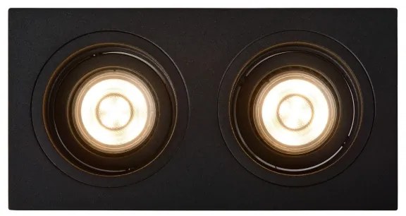 Spot EMBED 2xGU10/50W/230V negru Lucide 22959/02/30