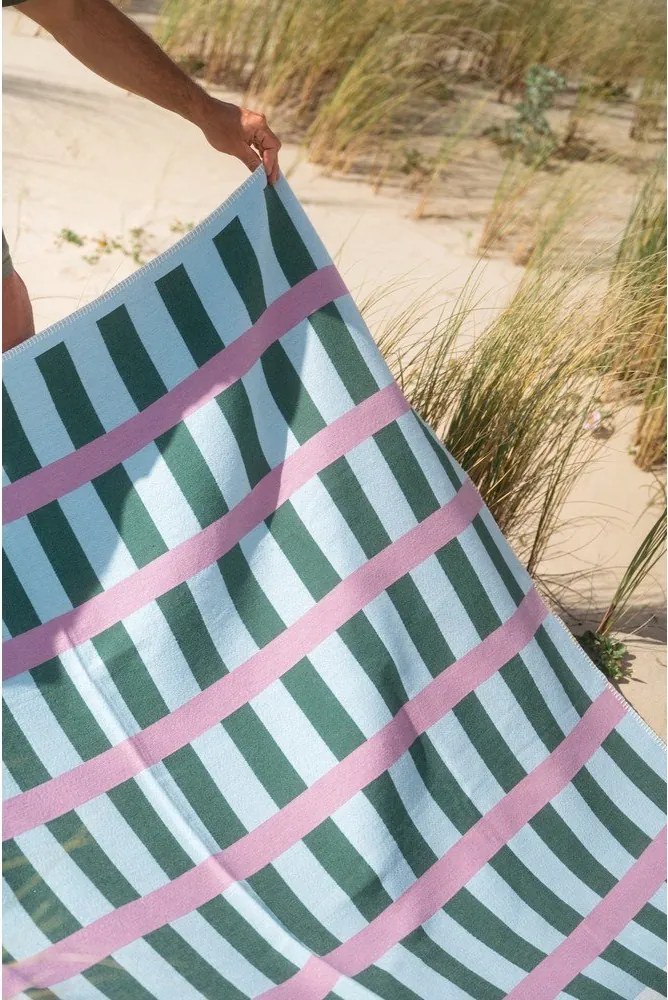 Pătură verde/roz 160x200 cm Onu – noo.ma