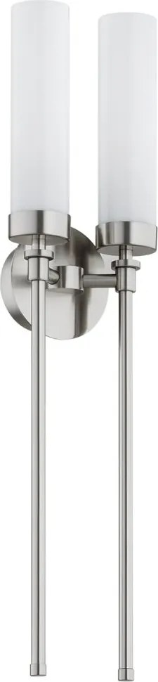 Aplica de perete stil elegant PRESTON 2 nickel/sticla opal