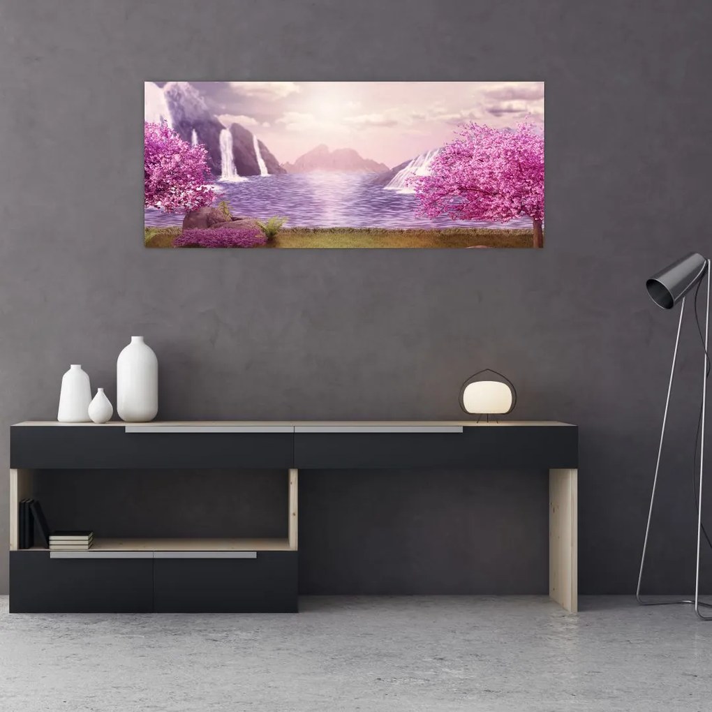 Tablou cu lac (120x50 cm)