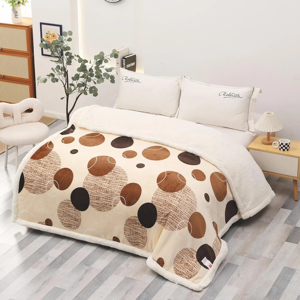 Patura pufoasa cu blanita, groasa 2.3 kg, 200x230 cm, PMB05