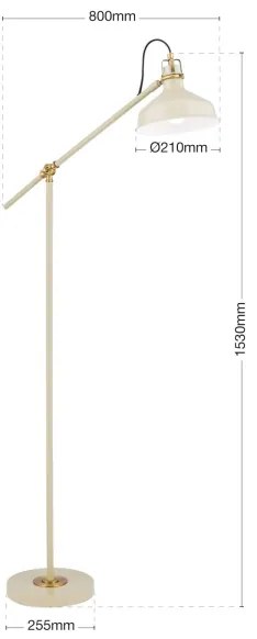 Lampadar Orion Dimmable 12-1192/1 SCHILLER 1xE27/40W/230V crem/bronz