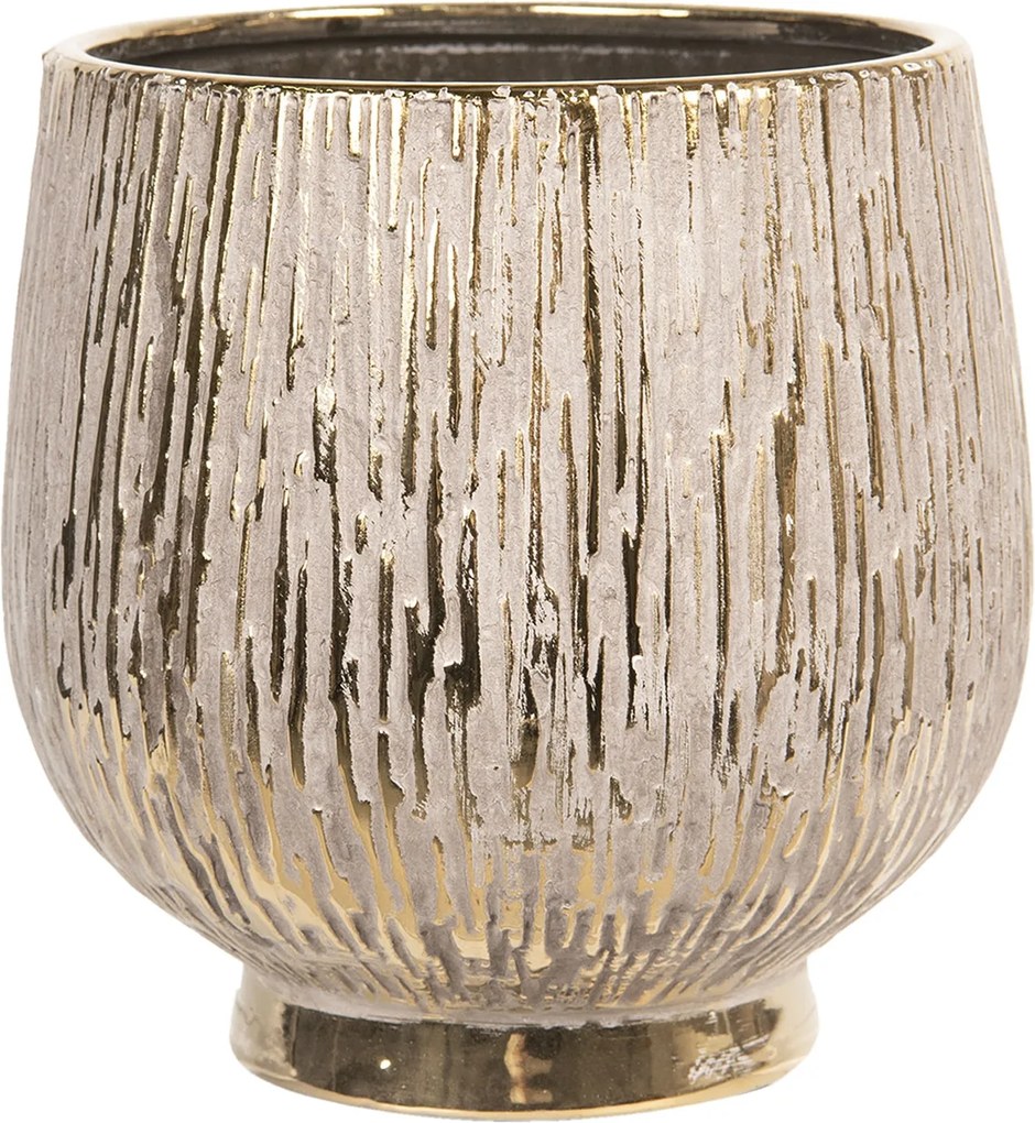 Vaza decorativa ceramica aurie Ø 19 cm x 19 cm