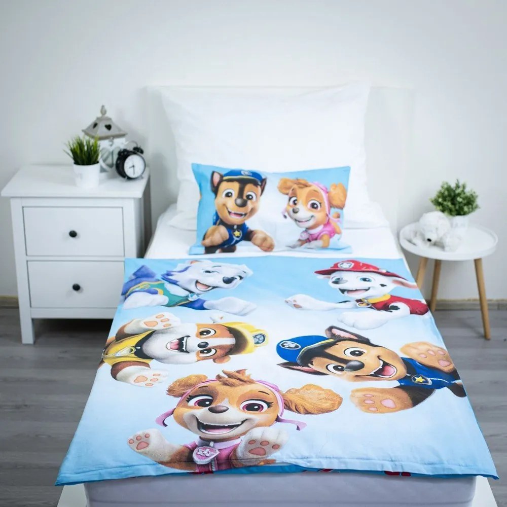 Lenjerie de pat pentru copii din bumbac pentru pătuț 100x135 cm Paw Patrol – Jerry Fabrics