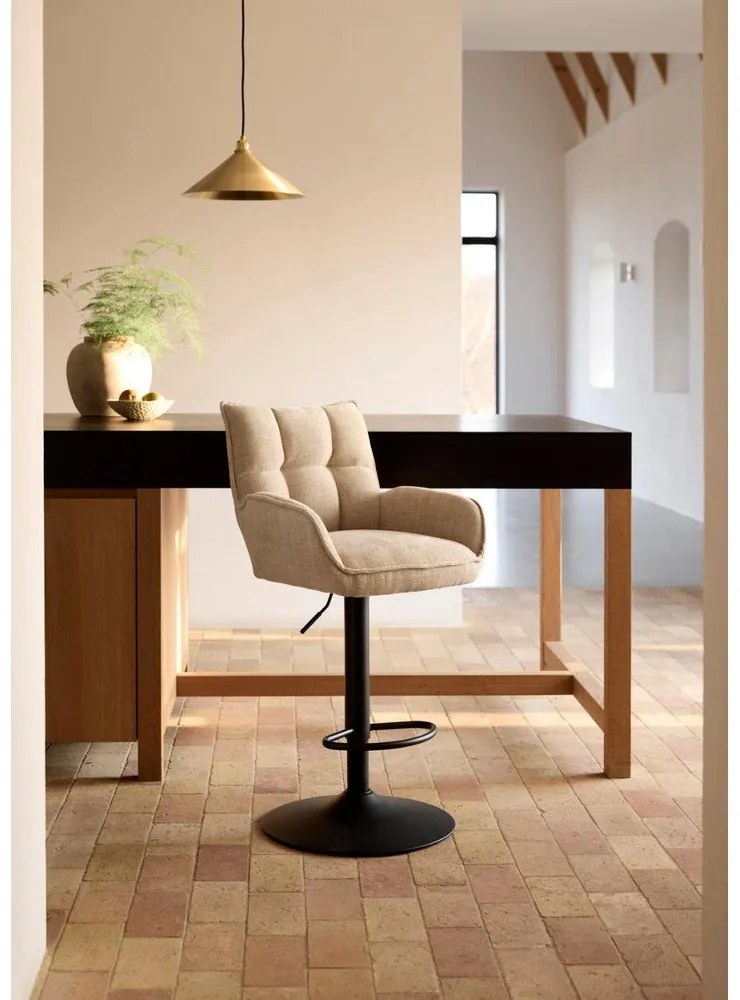 Scaune de bar crem cu înălțime ajustabilă 2 buc. Marilla – Unique Furniture