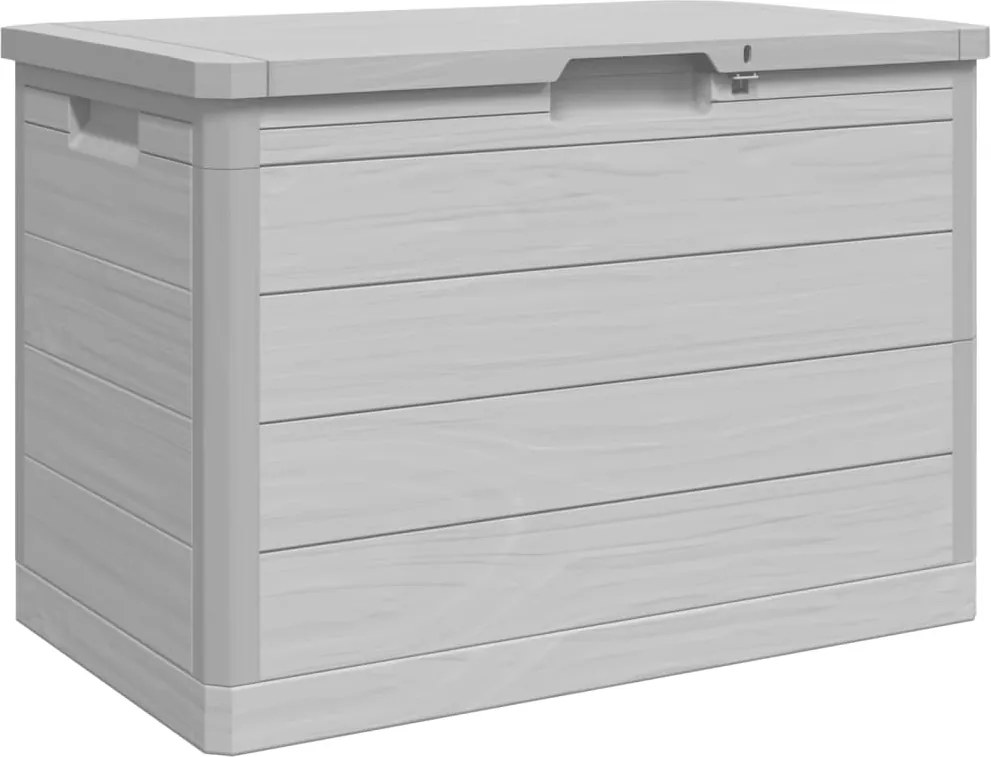 vidaXL Cutie de perne de exterior gri 77,5x44,5x53 cm polipropilenă