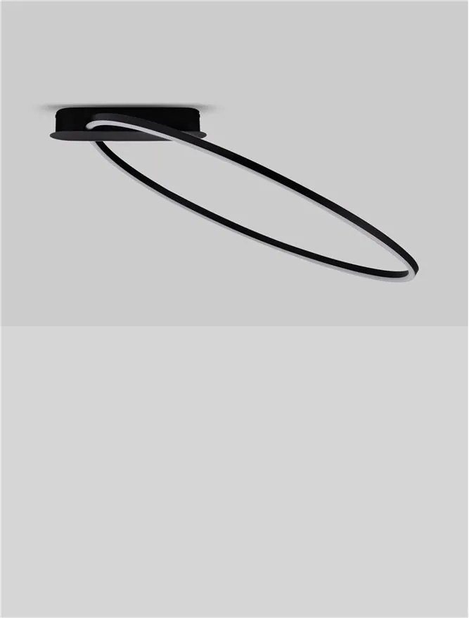 Lustra LED aplicata design modern minimalist KIKLOS negru