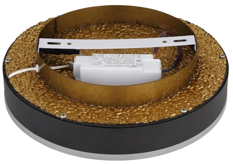 Plafoniera LED design modern Hedi negru, auriu