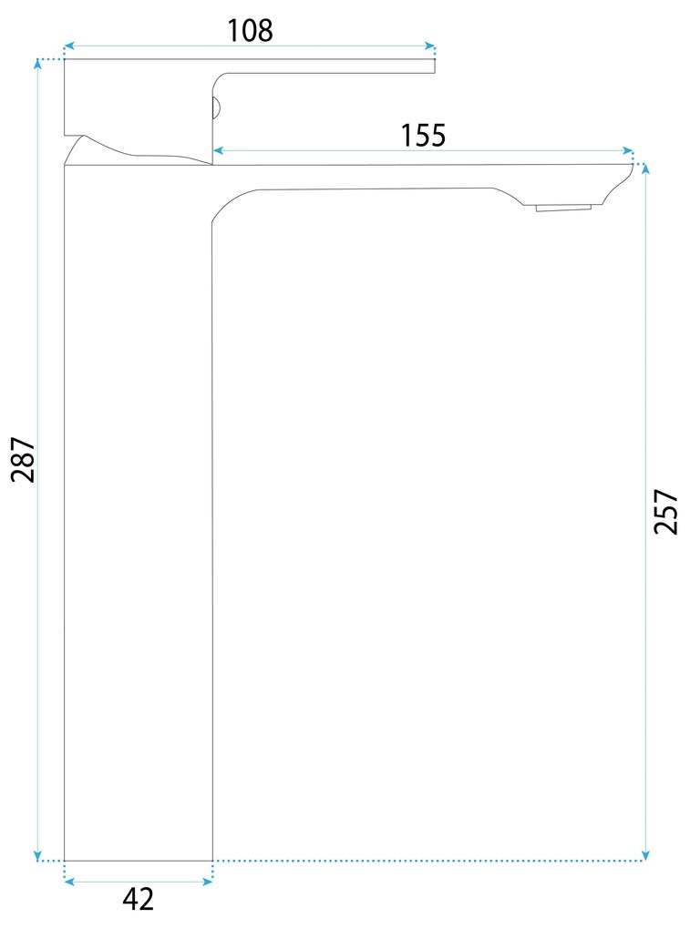 Baterie pentru baie Rea Drop Brush Gold High