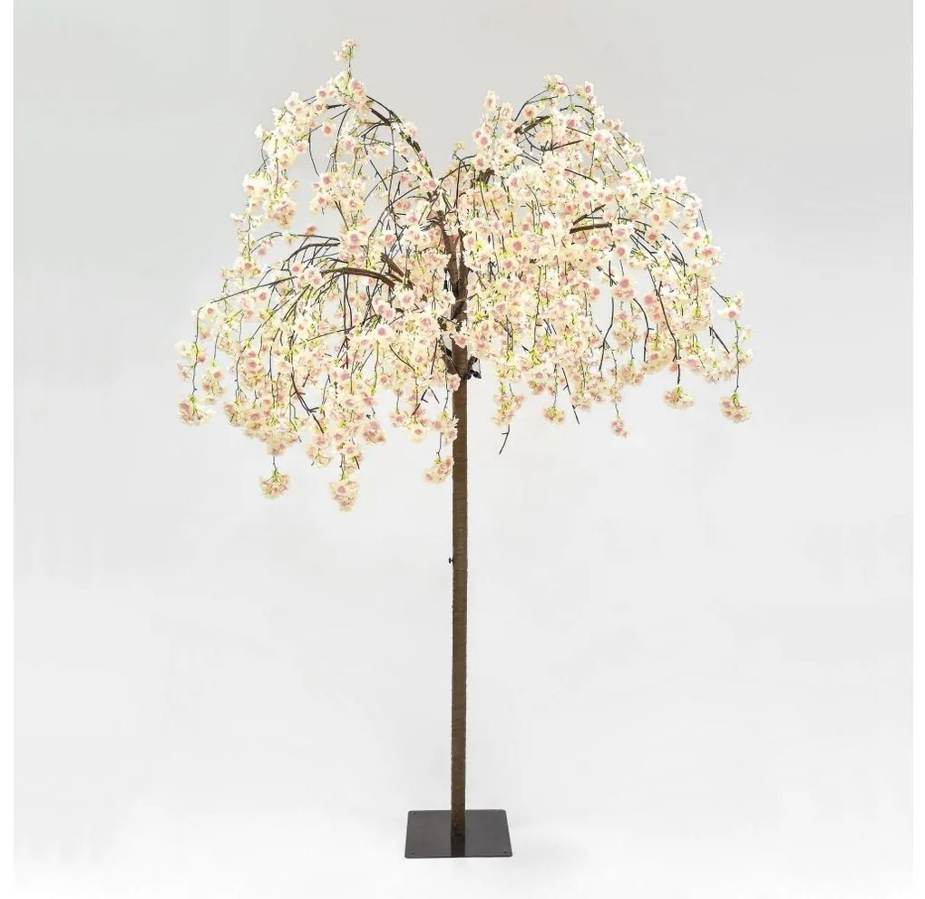 Pom LED artificial decorativ de Crăciun de exterior CHERRY TREE 288xLED/230V 2,5 m cireș