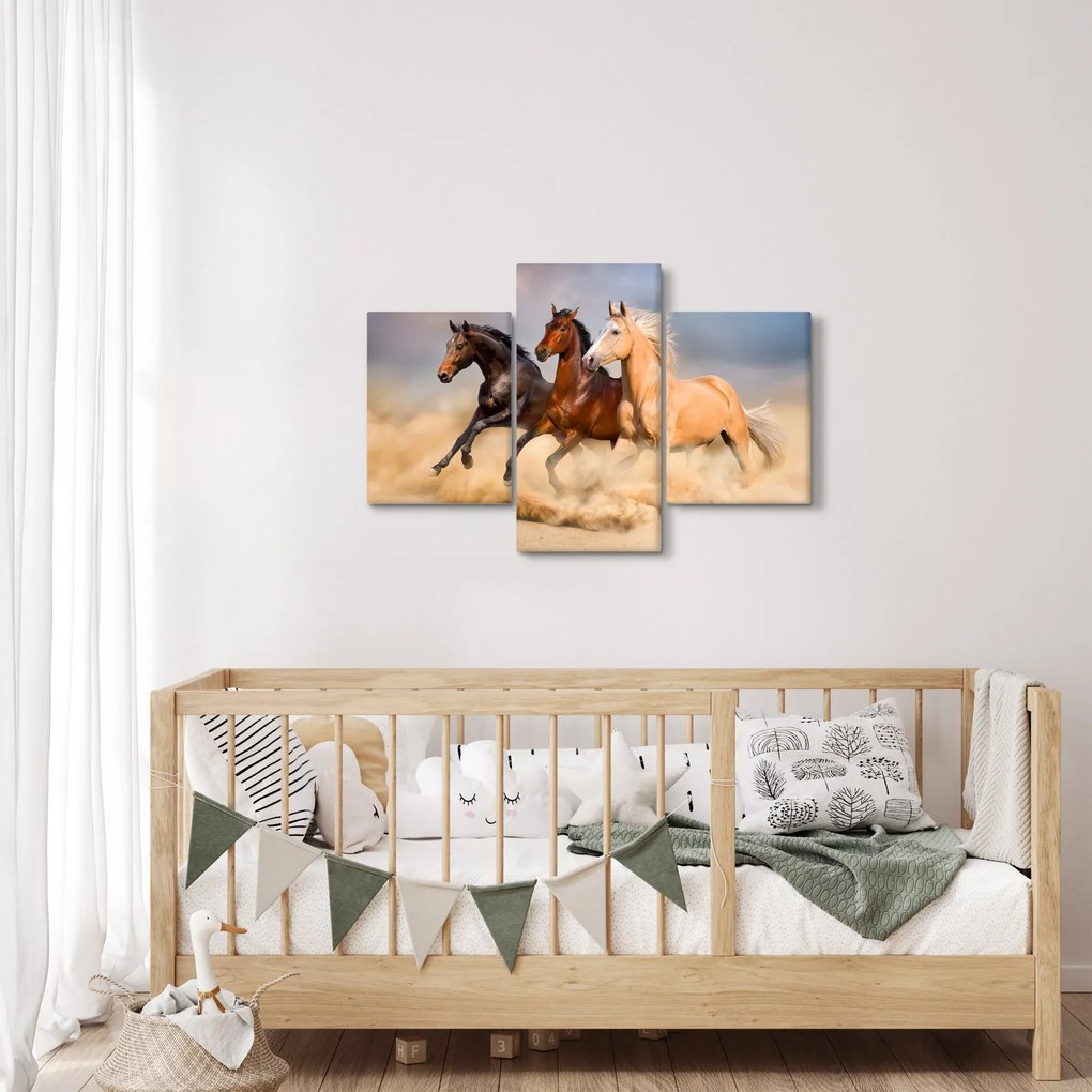 Tablou - Cai sălbatici (90x60 cm)