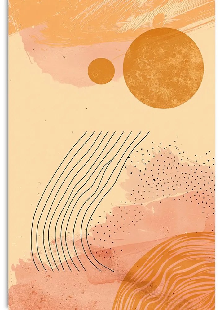 Tablou modele moderne peach Fuzz