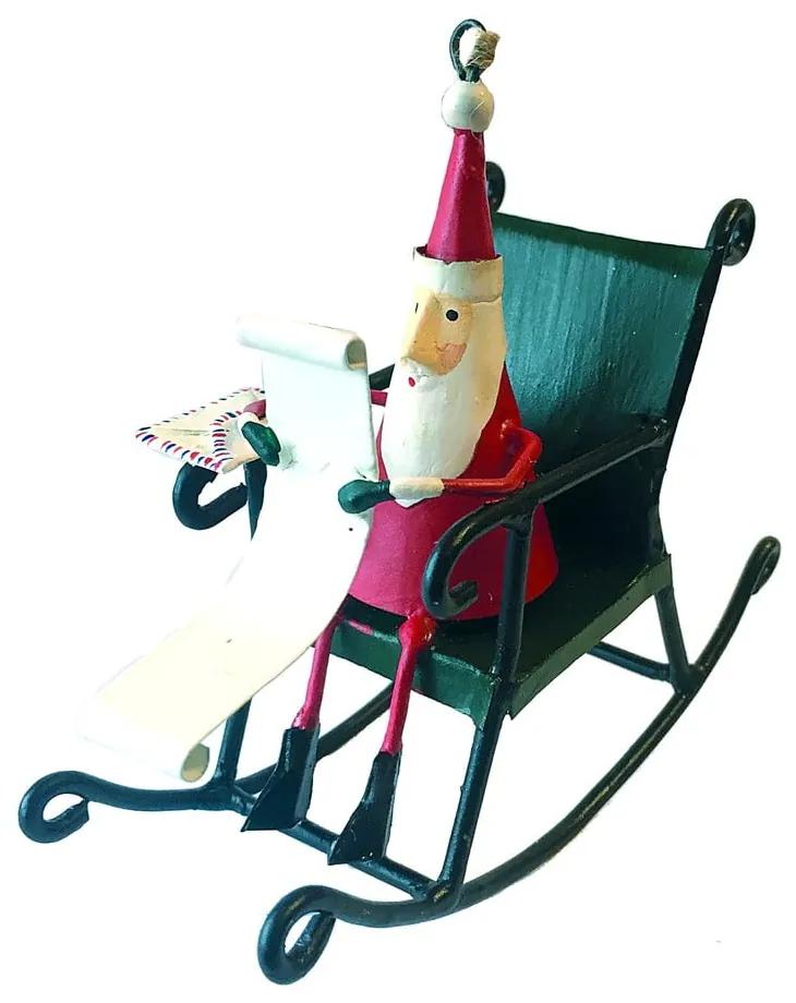 Decorațiune de agățat de Crăciun Santa in Rocking Chair - G-Bork